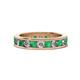 1 - Celina 3.00 mm Round Emerald and Diamond Eternity Band 