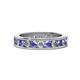 1 - Celina 3.00 mm Round Tanzanite and Diamond Eternity Band 