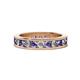 1 - Celina 3.00 mm Round Iolite and Diamond Eternity Band 