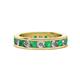 1 - Celina 3.00 mm Round Emerald and Diamond Eternity Band 