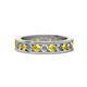 1 - Celina 3.00 mm Round Yellow Sapphire and Diamond Eternity Band 