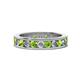 1 - Celina 3.00 mm Round Peridot and Diamond Eternity Band 