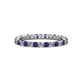 1 - Joyce 2.30 mm Blue Sapphire and Diamond Eternity Band 