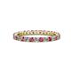 1 - Joyce 2.30 mm Pink Tourmaline and Diamond Eternity Band 