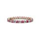 1 - Joyce 2.30 mm Pink Tourmaline and Diamond Eternity Band 