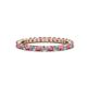 1 - Joyce 2.30 mm Rhodolite Garnet and Diamond Eternity Band 