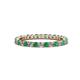 1 - Joyce 2.30 mm Emerald and Diamond Eternity Band 