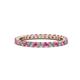 1 - Joyce 2.30 mm Pink Sapphire and Diamond Eternity Band 