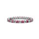 1 - Joyce 2.30 mm Pink Tourmaline and Diamond Eternity Band 