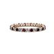 1 - Joyce 2.30 mm Red Garnet and Diamond Eternity Band 