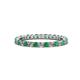 1 - Joyce 2.30 mm Emerald and Diamond Eternity Band 