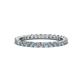 1 - Joyce 2.30 mm Aquamarine and Diamond Eternity Band 