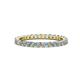 1 - Joyce 2.30 mm Aquamarine and Diamond Eternity Band 