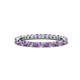 1 - Joyce 2.30 mm Amethyst and Diamond Eternity Band 