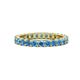 1 - Joyce 3.00 mm Blue Topaz Eternity Band 