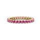 1 - Joyce 2.70 mm Round Pink Sapphire Eternity Band 