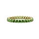 1 - Joyce 2.70 mm Round Green Garnet Eternity Band 