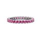 1 - Joyce 2.70 mm Round Pink Sapphire Eternity Band 