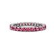 1 - Joyce 2.70 mm Round Pink Tourmaline Eternity Band 