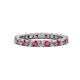 1 - Joyce 2.70 mm Pink Tourmaline and Diamond Eternity Band 