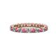 1 - Joyce 2.70 mm Rhodolite Garnet and Diamond Eternity Band 