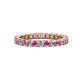 1 - Joyce 2.70 mm Pink Sapphire and Diamond Eternity Band 