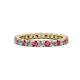 1 - Joyce 2.70 mm Pink Tourmaline and Diamond Eternity Band 