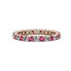 1 - Joyce 2.70 mm Pink Tourmaline and Diamond Eternity Band 