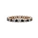 1 - Joyce 2.70 mm Black and White Diamond Eternity Band 