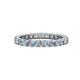 1 - Joyce 2.70 mm Aquamarine and Diamond Eternity Band 