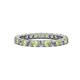 1 - Joyce 2.70 mm Peridot and Diamond Eternity Band 