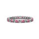 1 - Joyce 2.70 mm Rhodolite Garnet and Diamond Eternity Band 