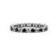 1 - Joyce 2.70 mm Black and White Diamond Eternity Band 