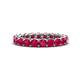 1 - Lucida 3.40 mm Round Ruby U Prong Eternity Band 