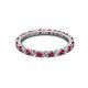 3 - Joyce 2.30 mm Ruby and Diamond Eternity Band 