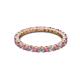 3 - Joyce 2.30 mm Rhodolite Garnet and Diamond Eternity Band 