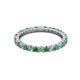 3 - Joyce 2.30 mm Emerald and Diamond Eternity Band 