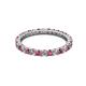 3 - Joyce 2.30 mm Pink Tourmaline and Diamond Eternity Band 