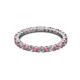3 - Joyce 2.30 mm Rhodolite Garnet and Diamond Eternity Band 