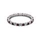3 - Joyce 2.30 mm Red Garnet and Diamond Eternity Band 