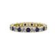1 - Joyce 3.00 mm Blue Sapphire and Diamond Eternity Band 