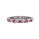 1 - Joyce 3.00 mm Pink Tourmaline and Diamond Eternity Band 