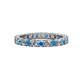 1 - Joyce 3.00 mm Blue Topaz and Diamond Eternity Band 