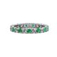 1 - Joyce 3.00 mm Emerald and Diamond Eternity Band 
