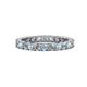 1 - Joyce 3.00 mm Aquamarine and Diamond Eternity Band 