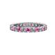 1 - Joyce 3.00 mm Pink Sapphire and Diamond Eternity Band 