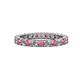 1 - Joyce 3.00 mm Rhodolite Garnet and Diamond Eternity Band 