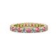 1 - Joyce 3.00 mm Rhodolite Garnet and Diamond Eternity Band 
