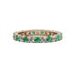 1 - Joyce 3.00 mm Emerald and Diamond Eternity Band 