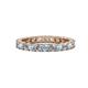 1 - Joyce 3.00 mm Aquamarine and Diamond Eternity Band 